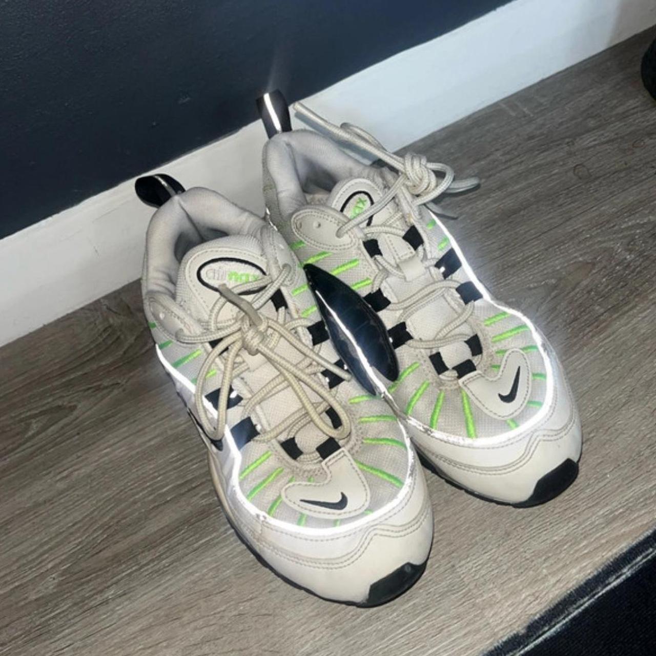 Nike Air Max 98 trainers white and lime green No box Depop