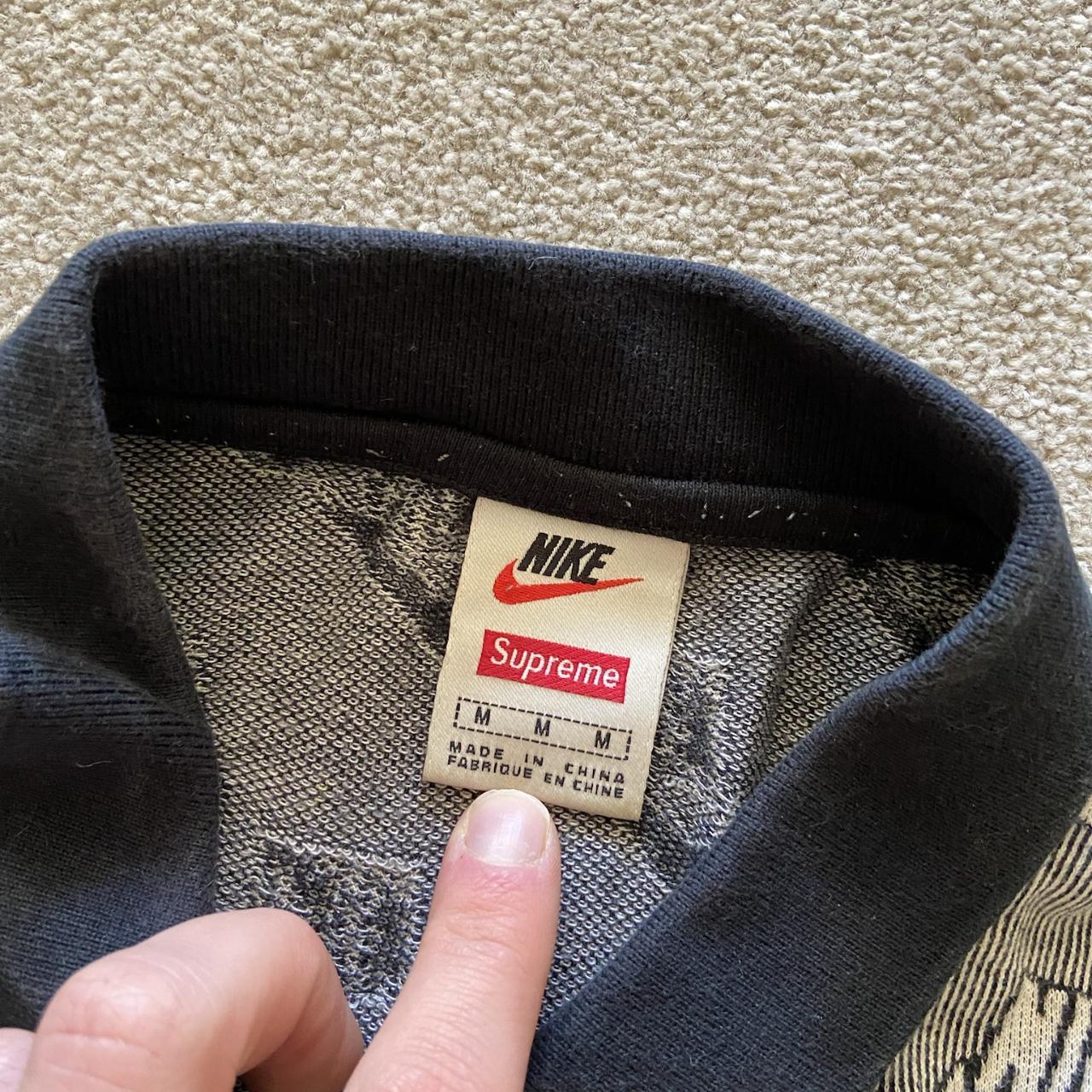 Supreme X Nike Jacquard Polo Shirt In Black / White | Depop