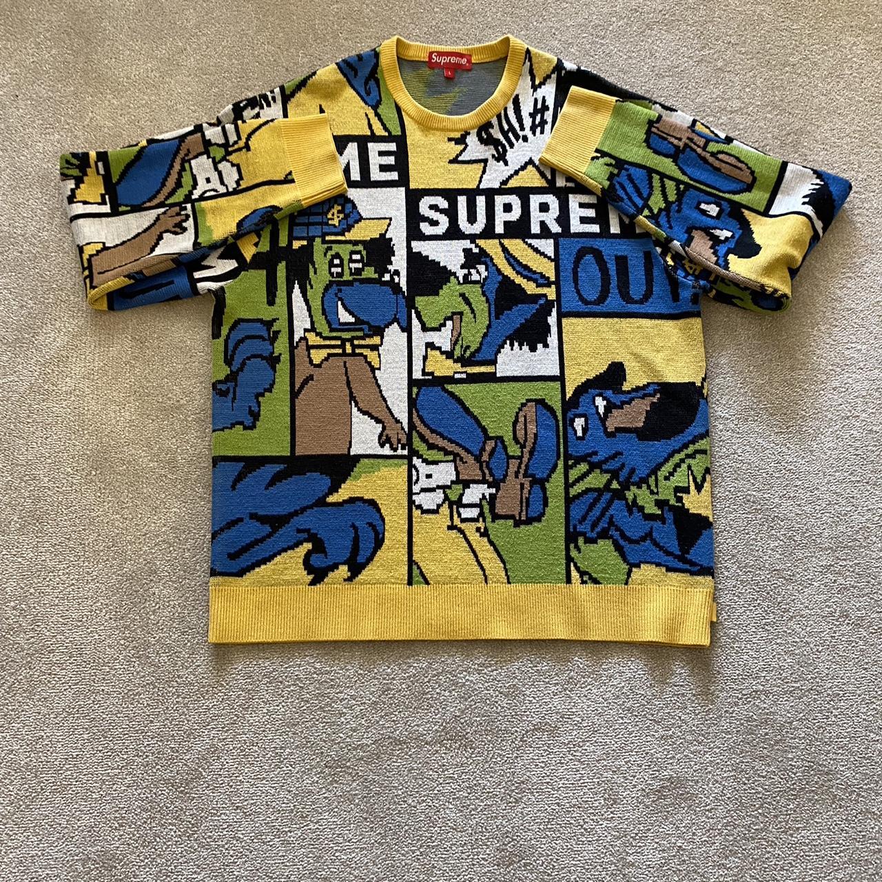 Supreme big letter sweater on sale