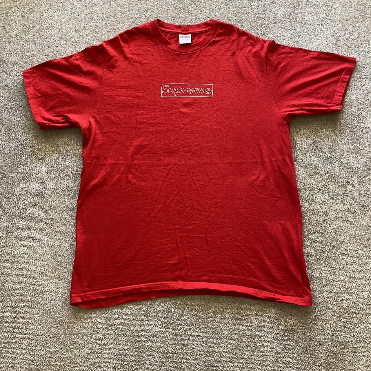 Kaws supreme shirt best sale