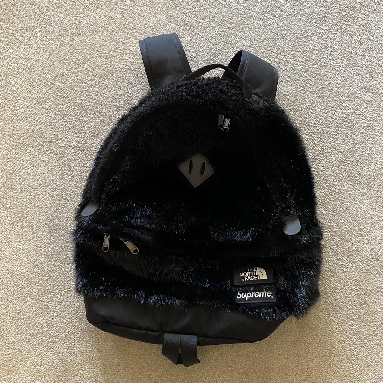 Supreme The North Face Faux Fur Backpack Condition:... - Depop