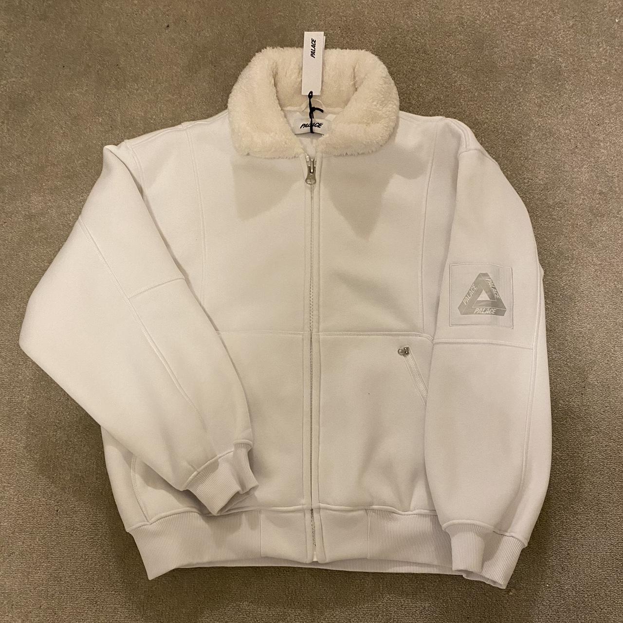 PALACE Sherpa flight jacket in Pink/Olive - Aus Size... - Depop