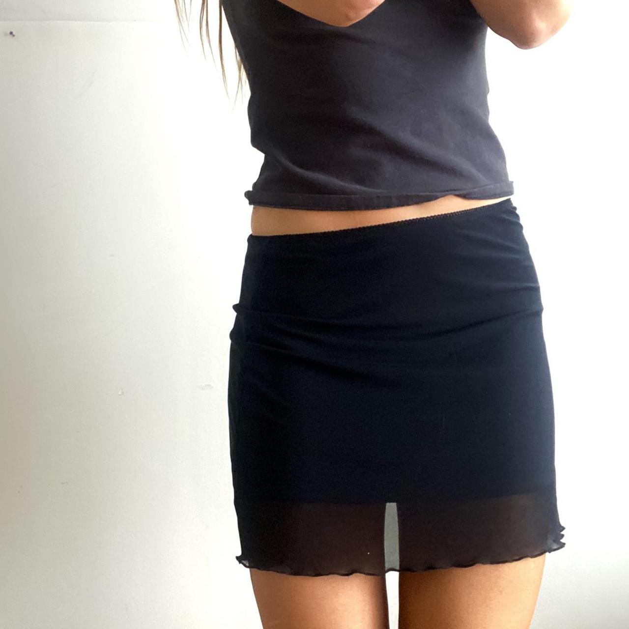 Brandy Melville Ciara Skirt Flowy skirt with a lace... Depop