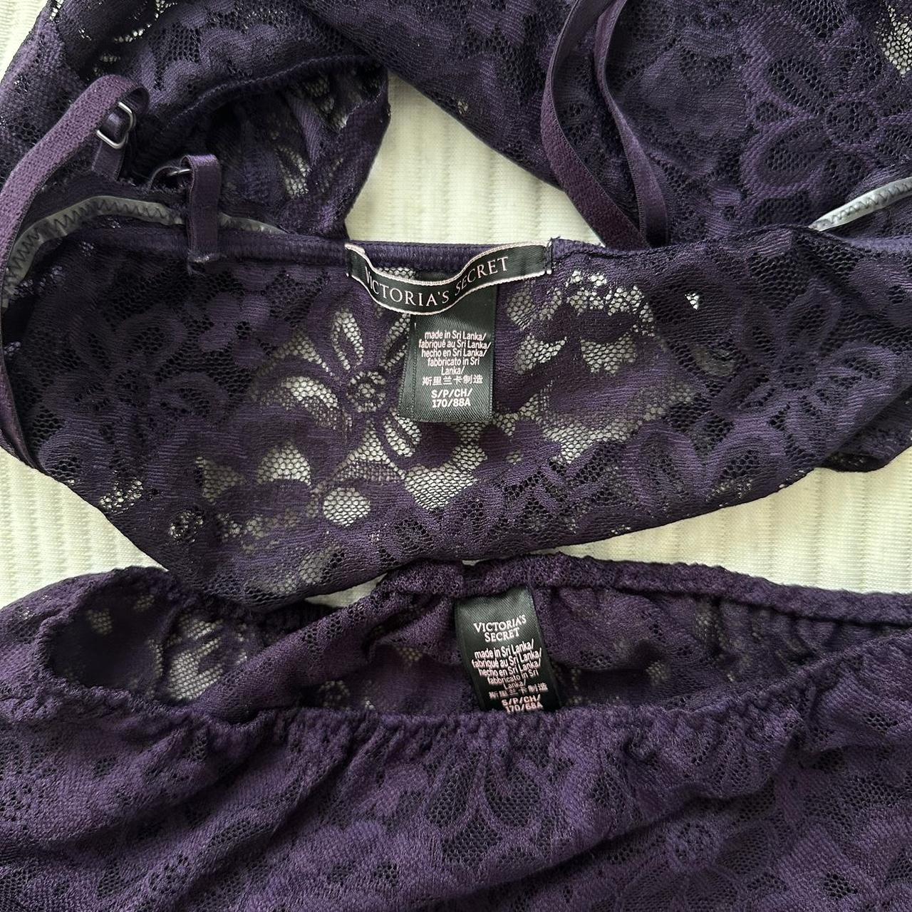 Victoria's Secret purple lace lingerie Size small #18 - Depop