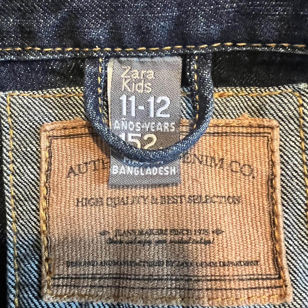 Zara Navy and Blue Jacket Depop