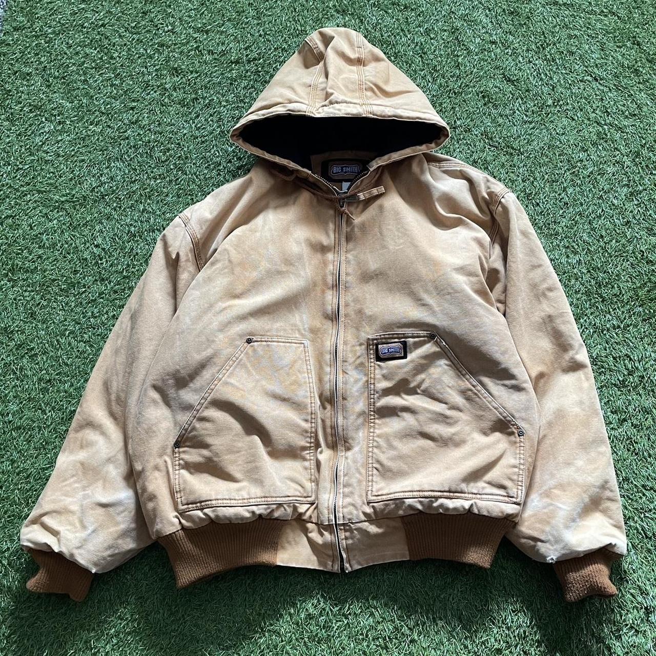 Big Smith Carhartt Style Hooded Work Jacket 📐29.5 x... - Depop