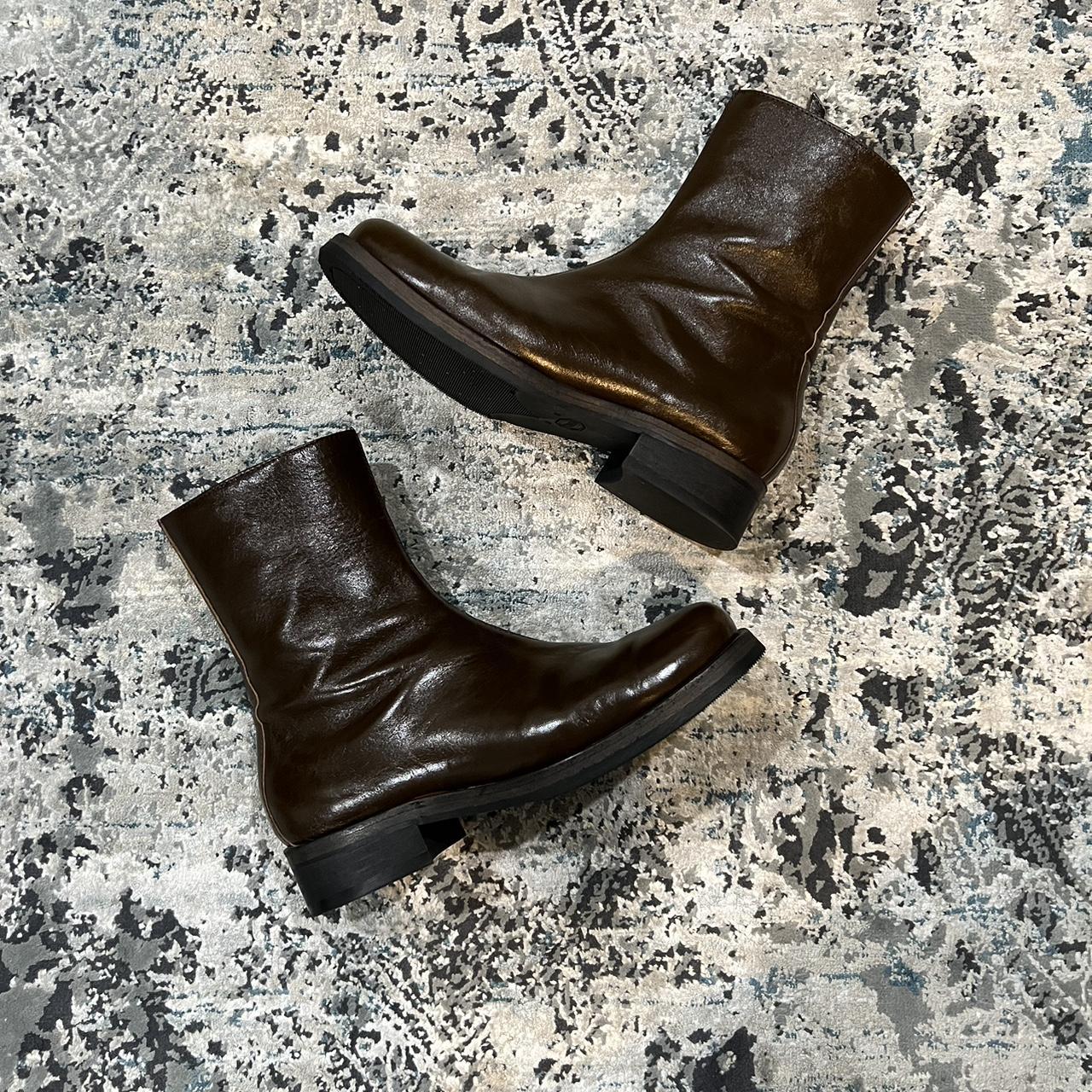 靴 OUR LEGACY CAMION BOOT OLIVE LEATHER Our Legacy - Camion Boot Olive Leather