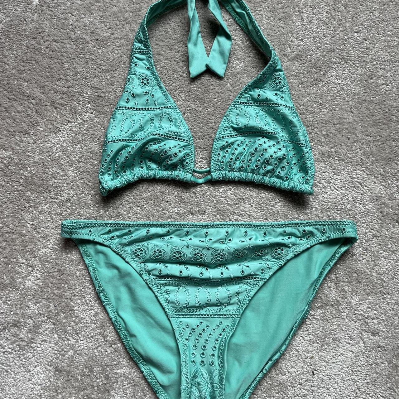 RALPH LAUREN bikini mint green swimsuit richelieu... Depop