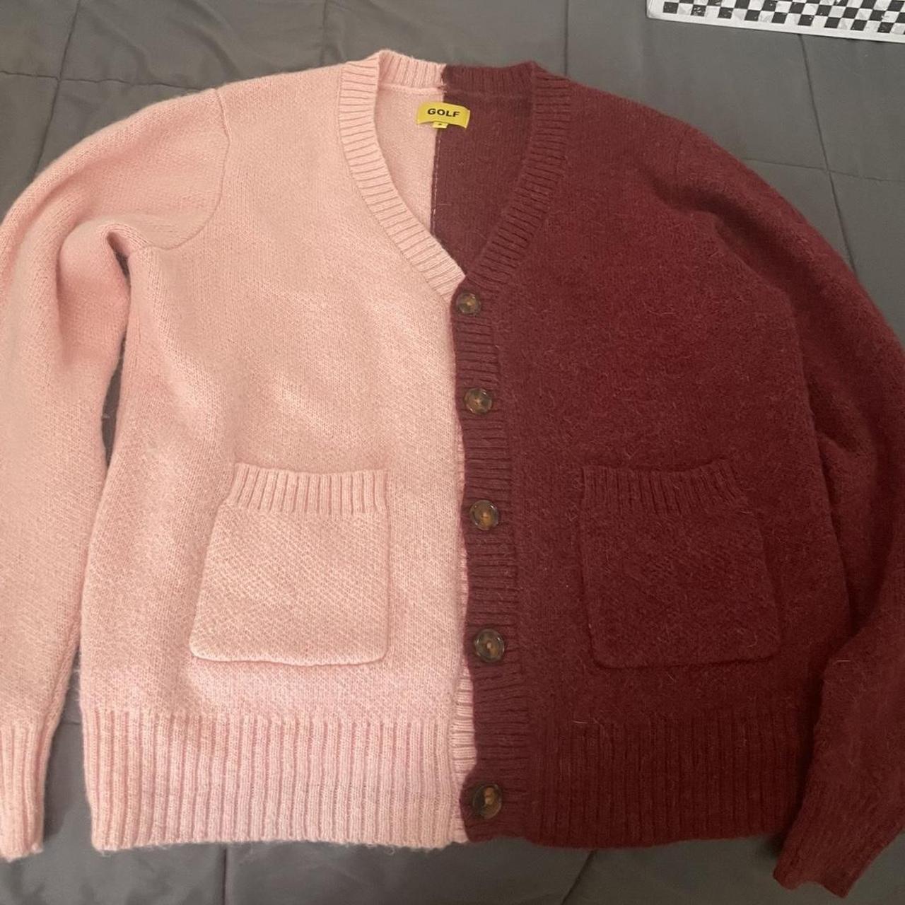 Pink golf-wang-cardigan - Depop