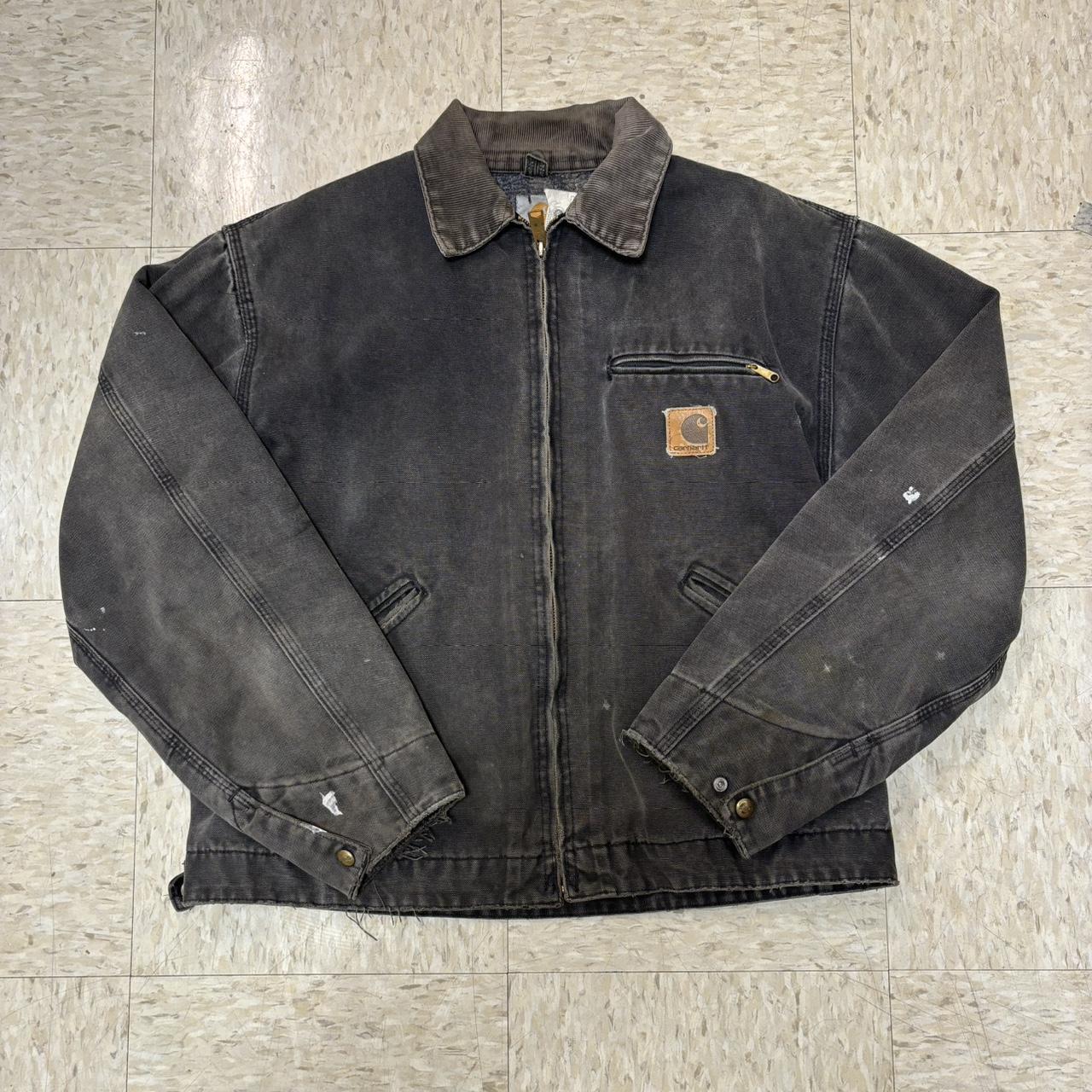 Flannel lined Vintage Carhartt Detroit jacket Some... - Depop