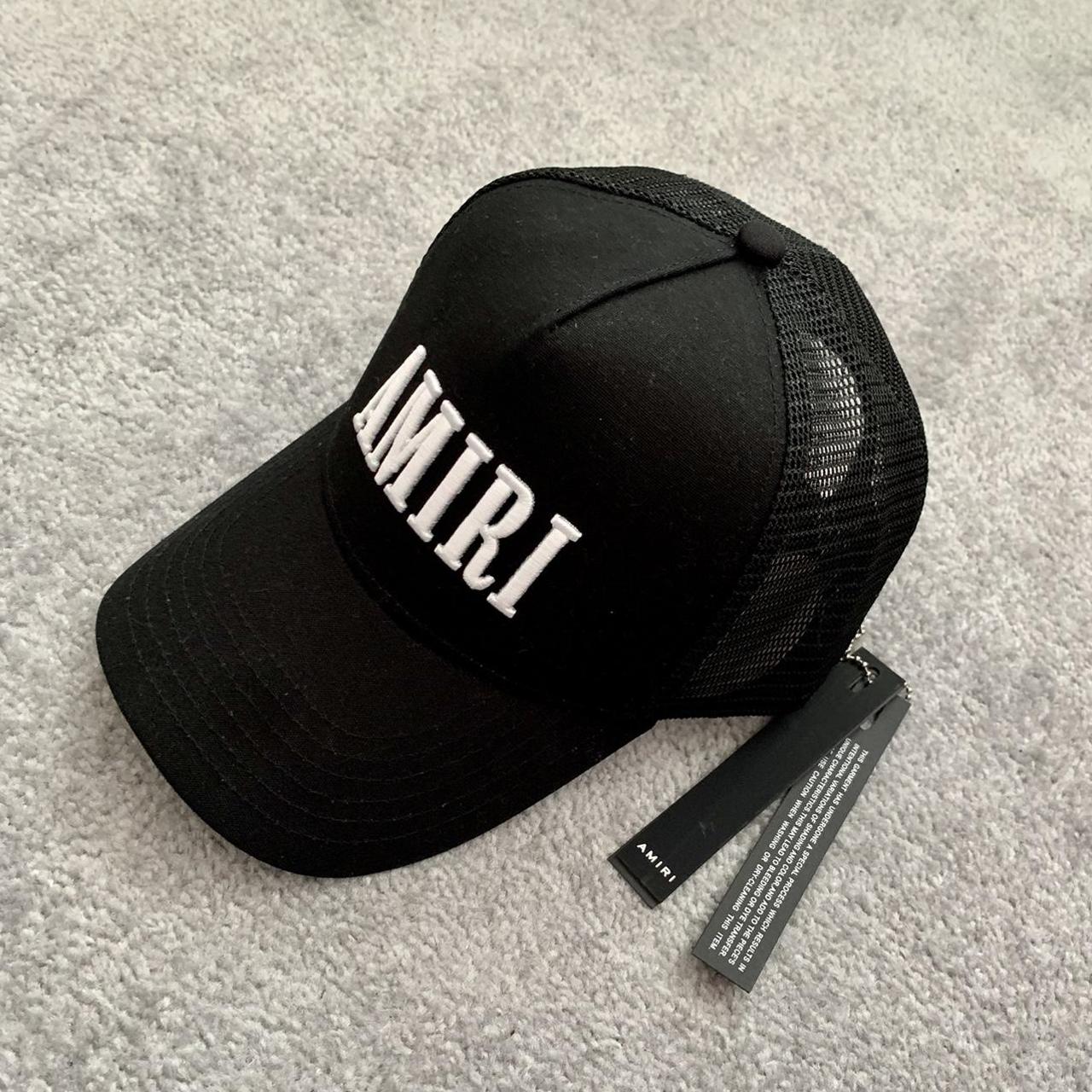 Amiri Men's Black and White Hat | Depop