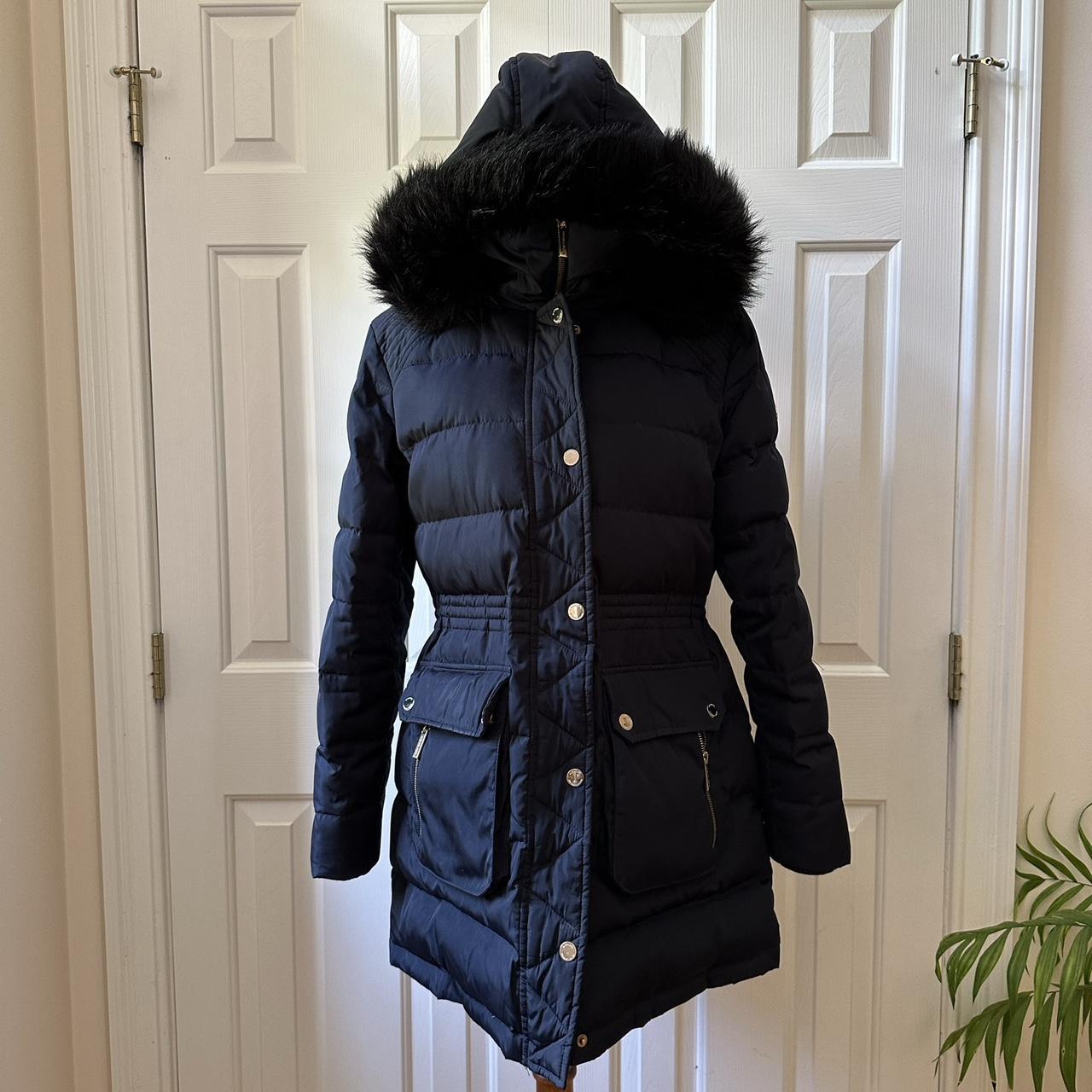 Michael kors parka womens navy online