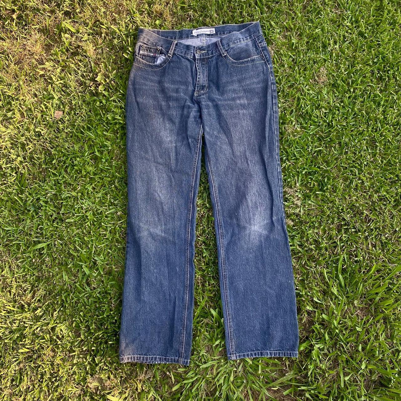 Diesel Men's Navy and Black Jeans Depop