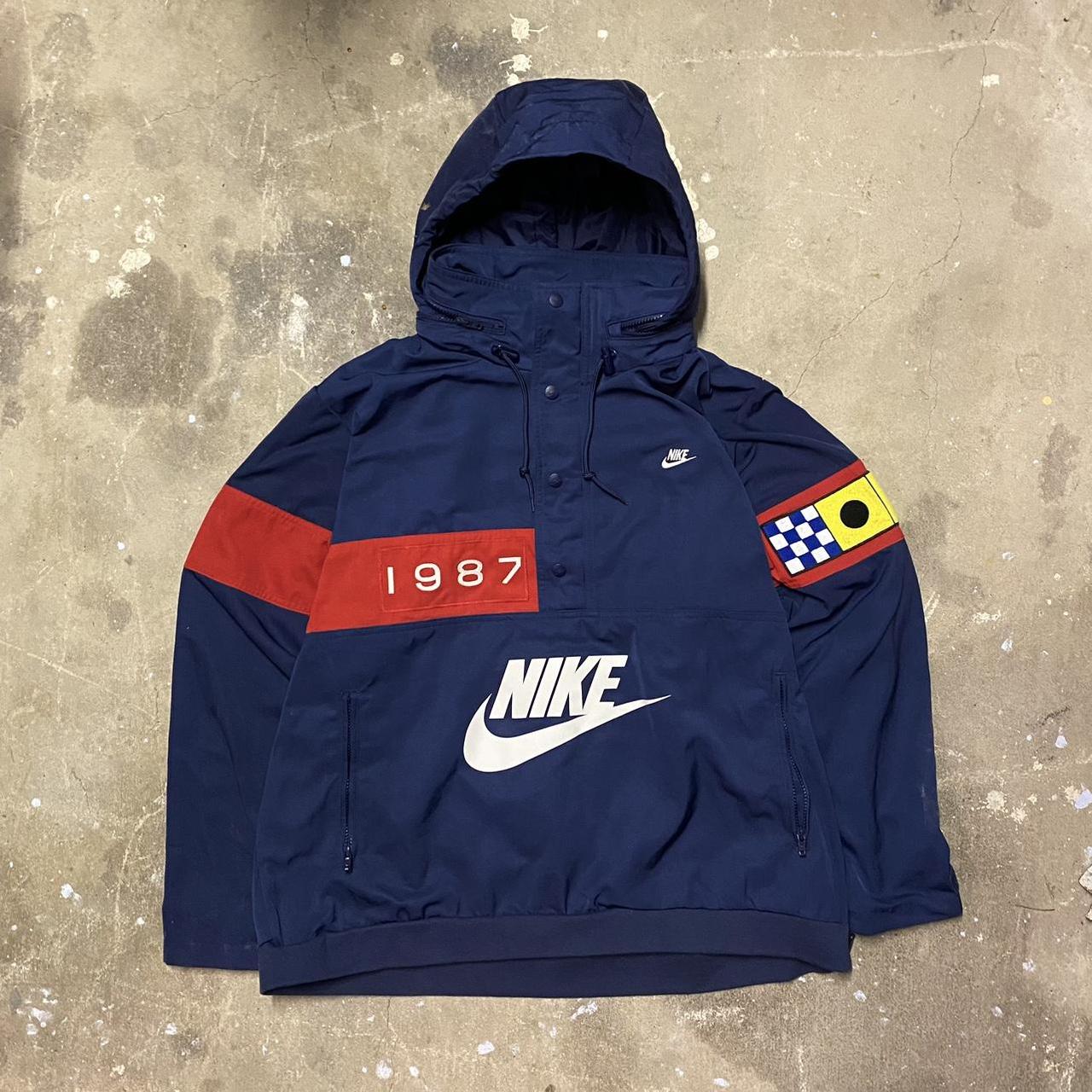 Nike 1987 Archived Reissue Navy Blue Jacket Mens... Depop