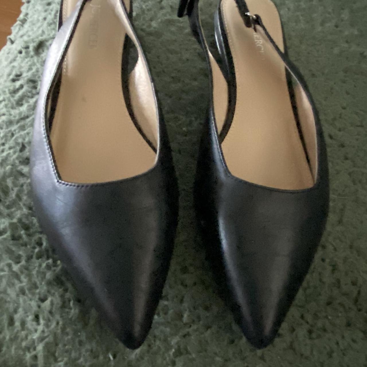 Women’s black leather sling back flats. Jo Mercer... - Depop