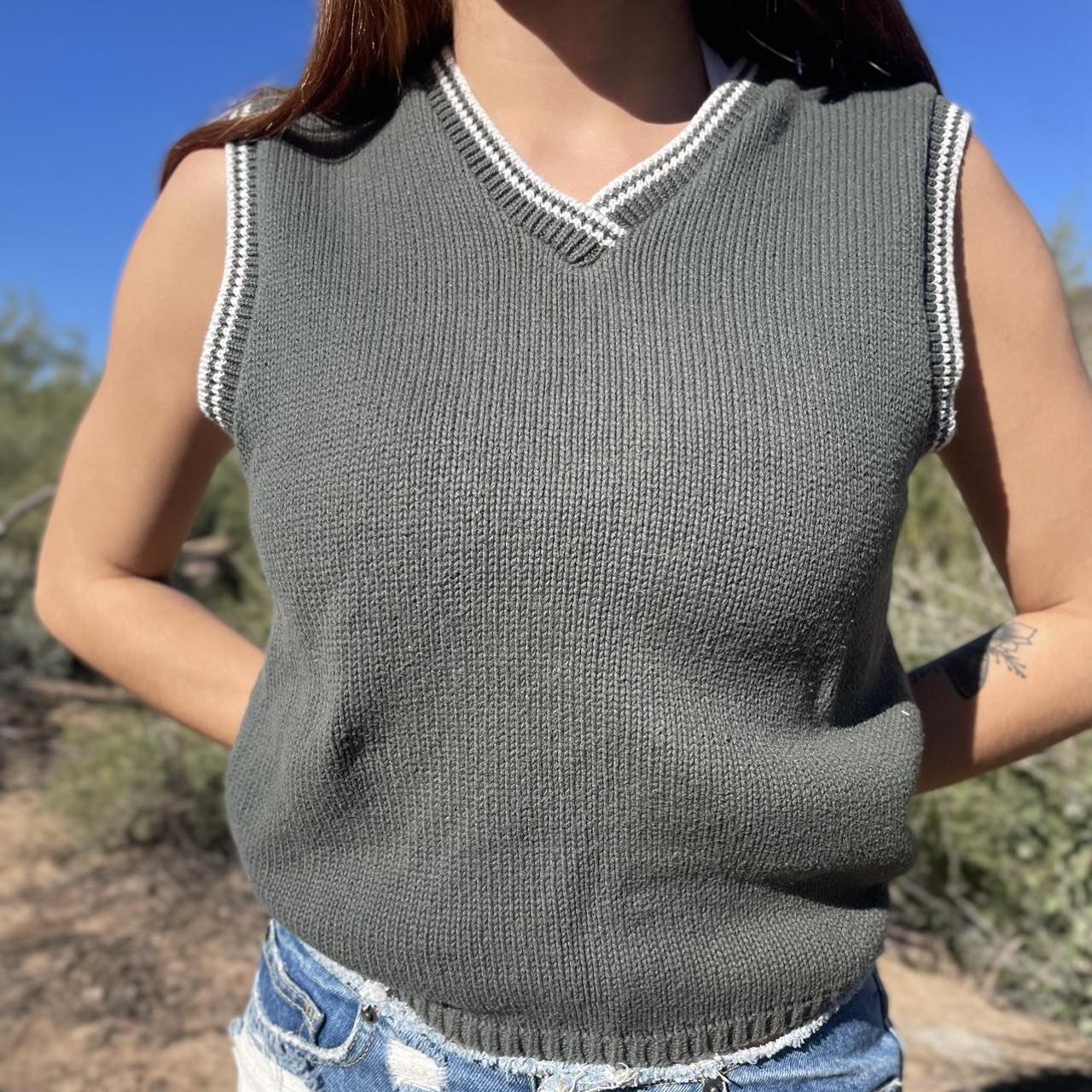 Dark green hot sale sweater vest