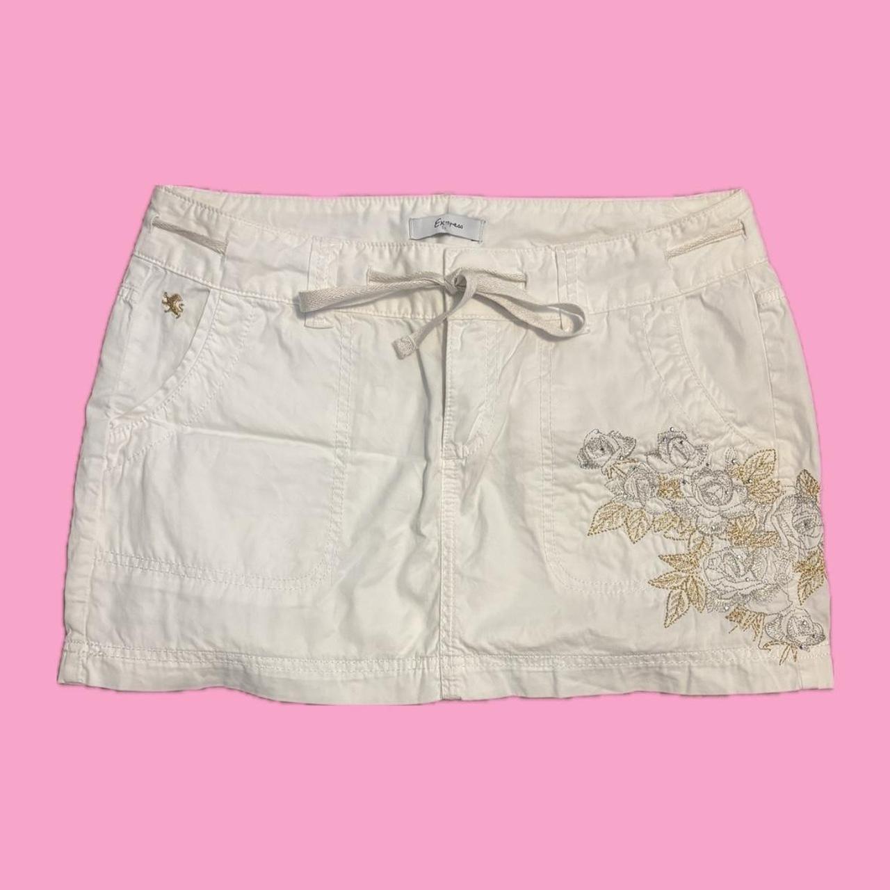 Express Women's Skirt - White/Cream - 8 – White e… - image 1
