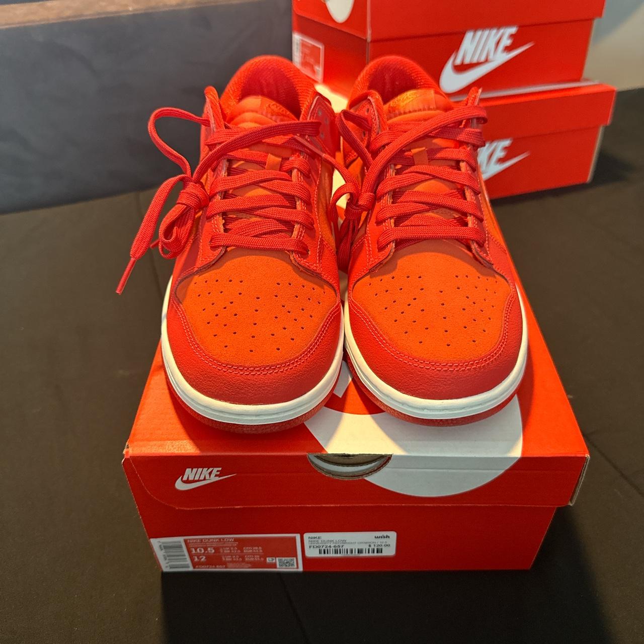 Nike Men's Red and Orange Footwear | Depop