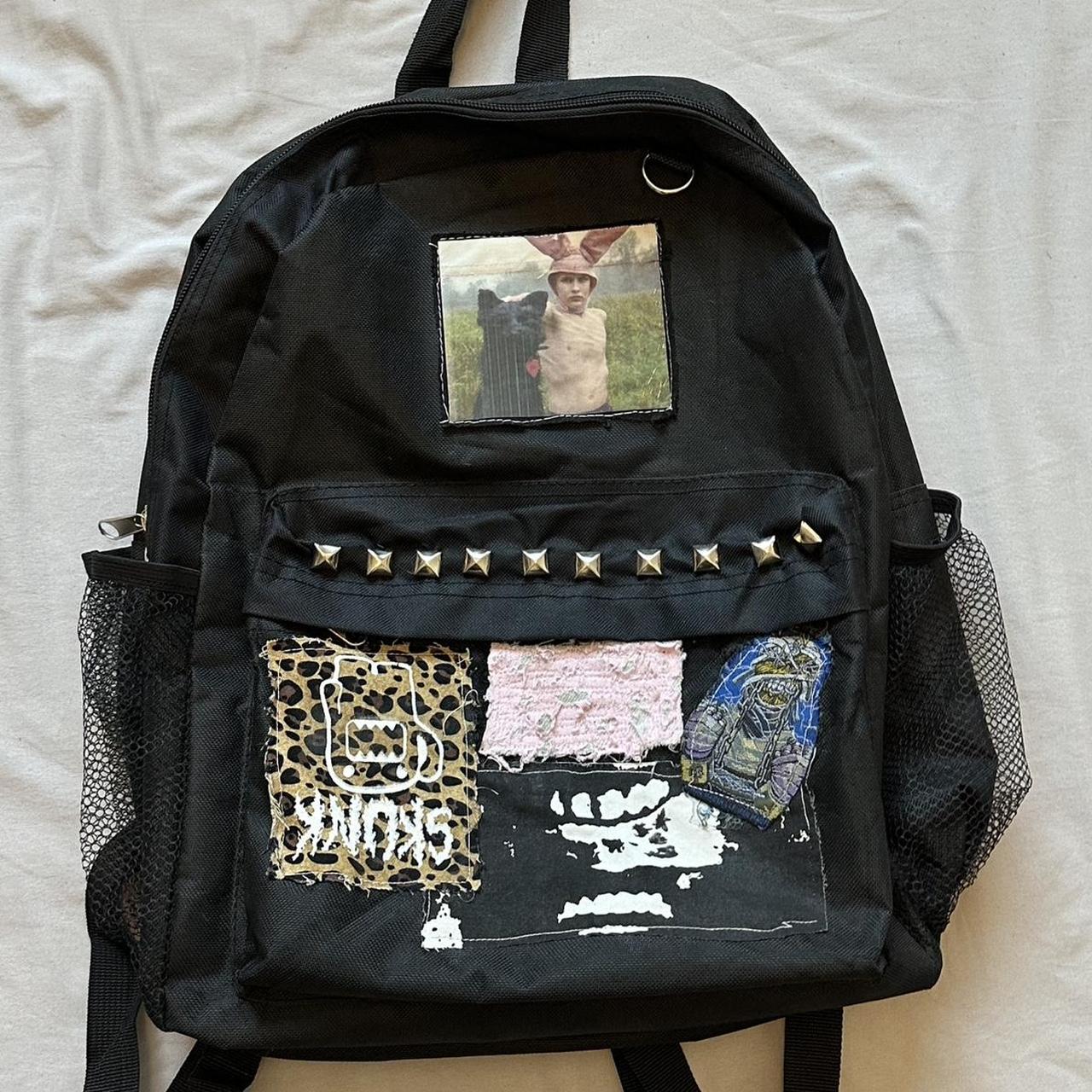 Men's Backpacks - Black/Multi – custom patchwork … - image 1