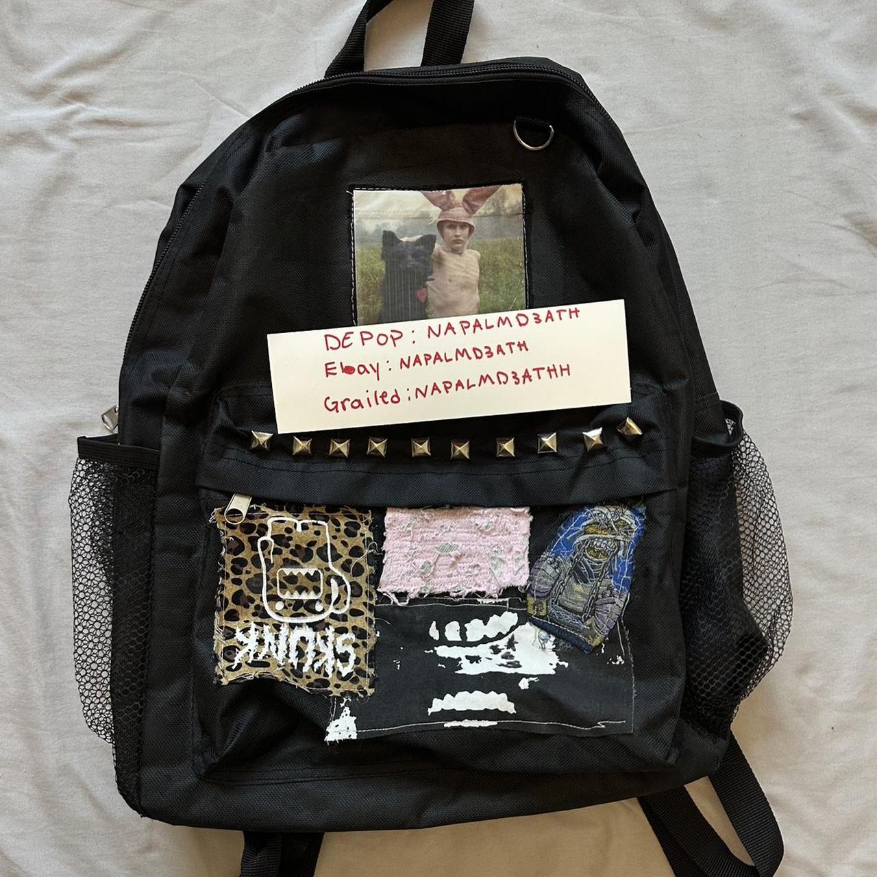 Men's Backpacks - Black/Multi – custom patchwork … - image 4