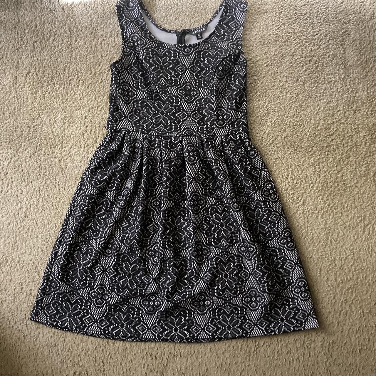 George Black and Grey Dress | Depop