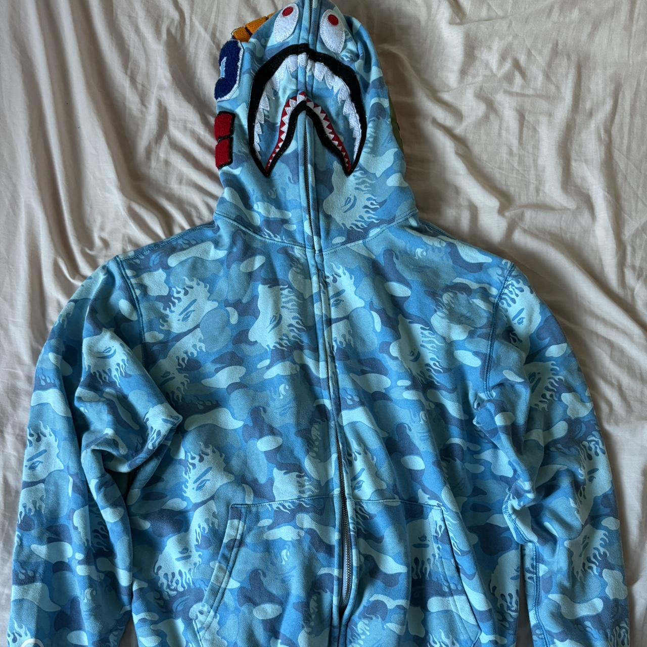 Blue Bape top hoodie