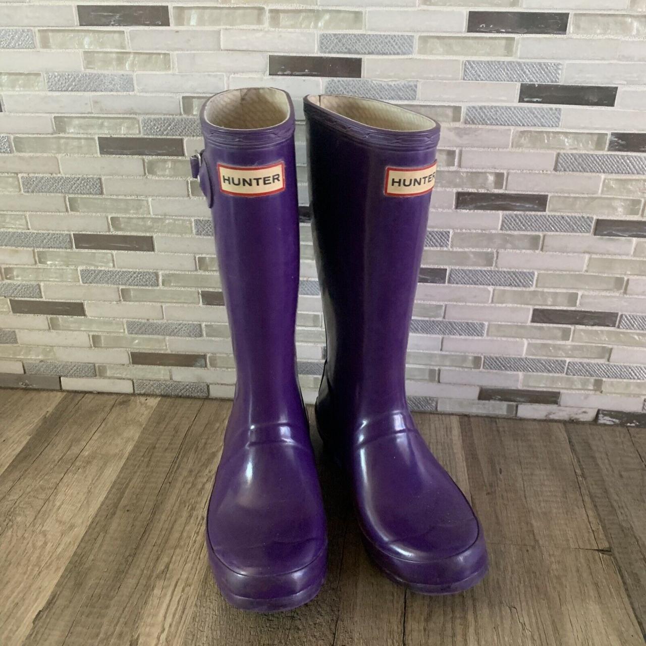 Hunter Purple Boots | Depop