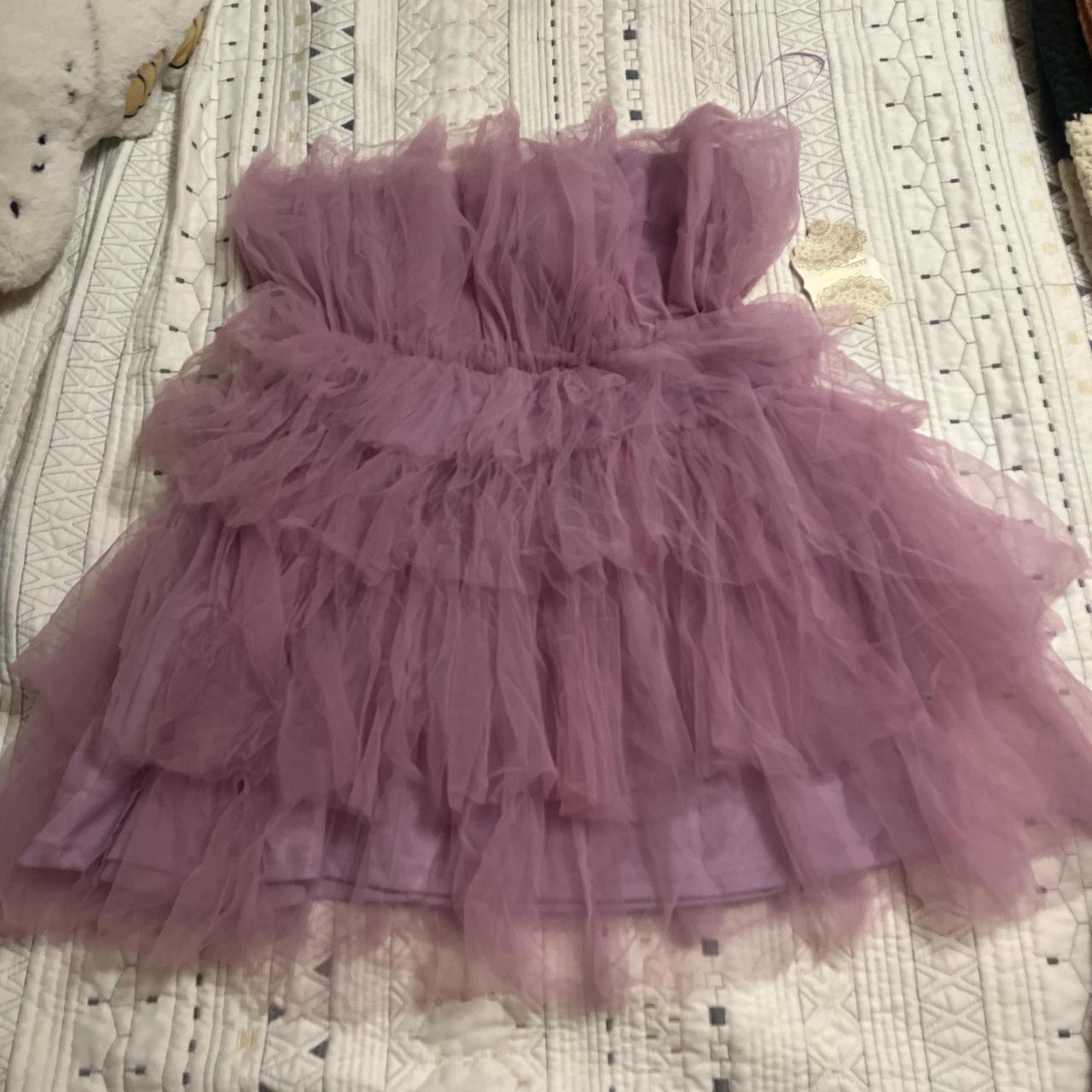 Altar’d state strapless Lilac tulle dress. It did... - Depop