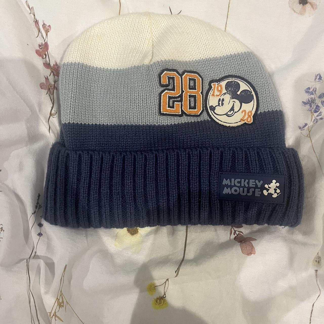 Disney Mickey Mouse beanie hat in blue and white