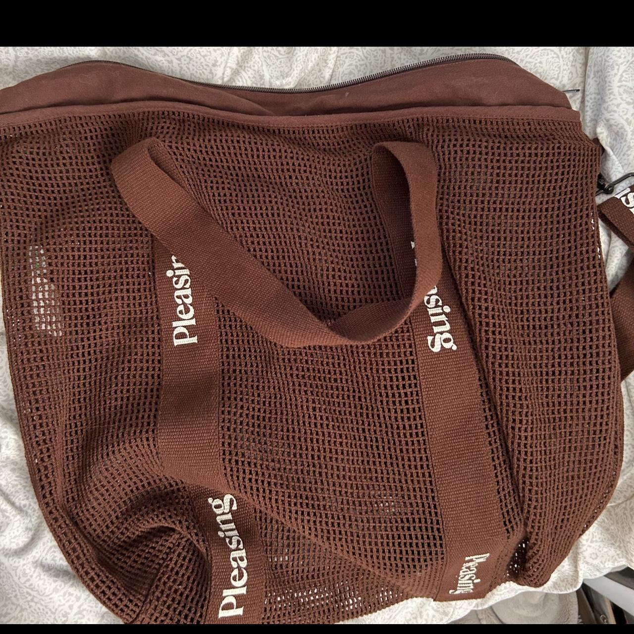 Brown PLEASING tote bag. Negotiable price. #pleasing... - Depop