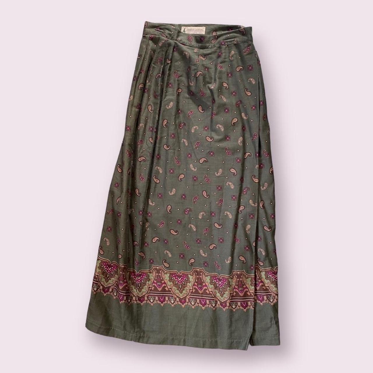 Paisley Forest Fairy Maxi Skirt long multicolored... - Depop