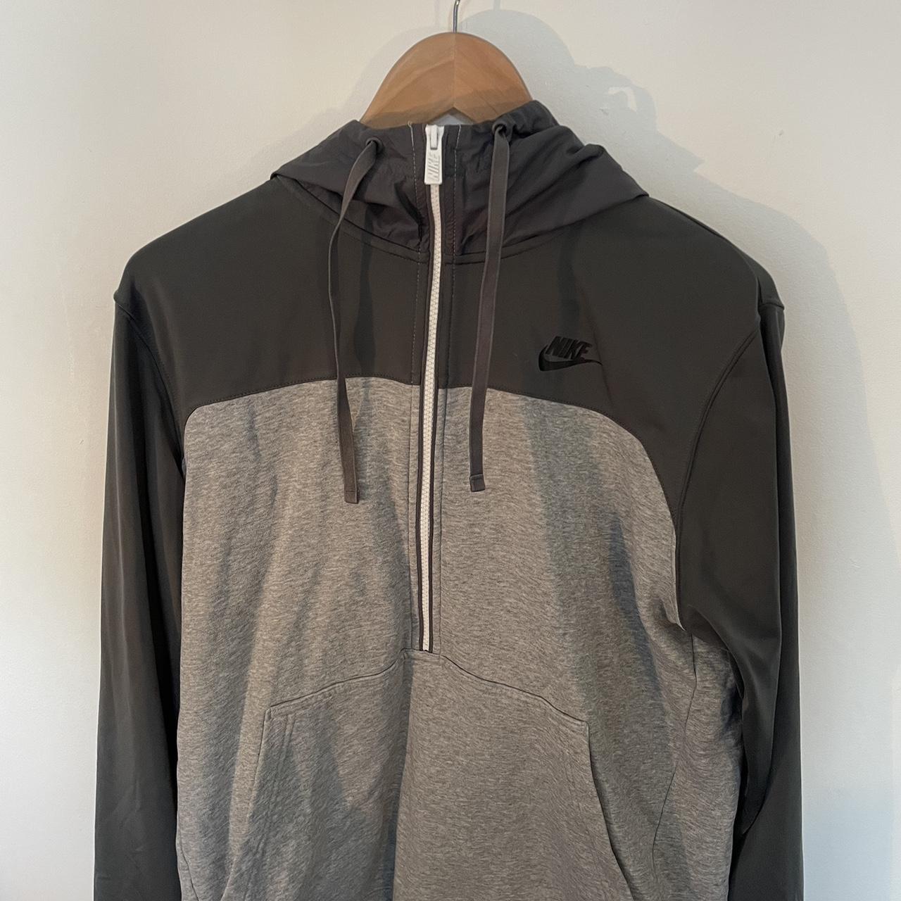 grey nike hoodie half zip