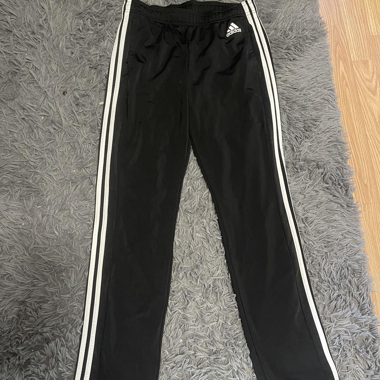 low waisted adidas track pants. women's small - Depop