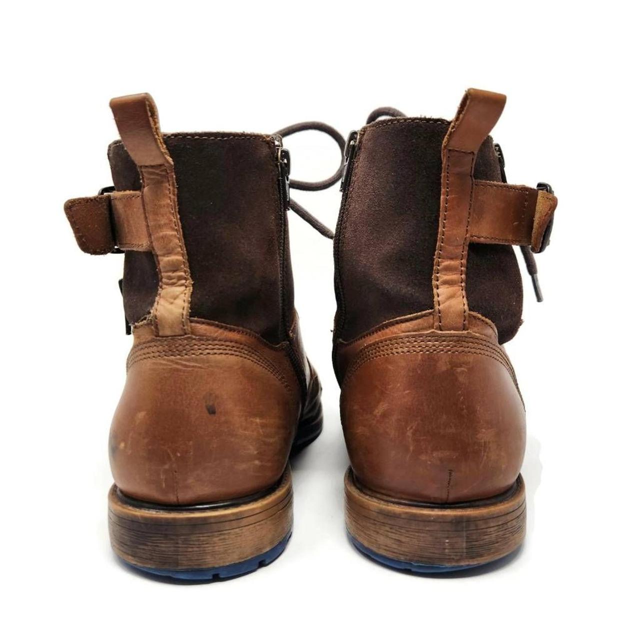 Aldo Mens Ankle Boots Brown Leather Lace Up Pull Depop