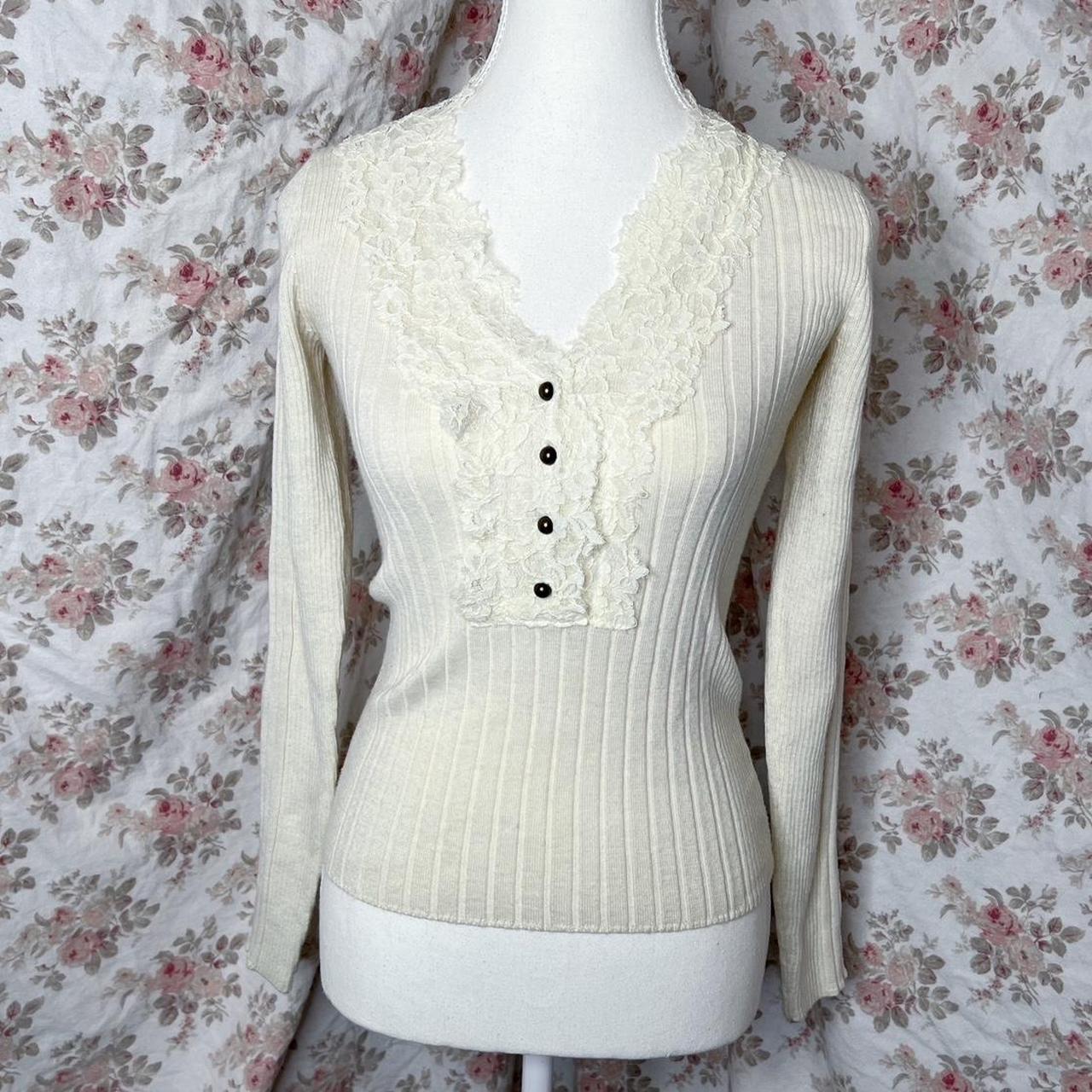 Axes Femme Coquette Ivory Lace Top. ♱ Good preloved... - Depop