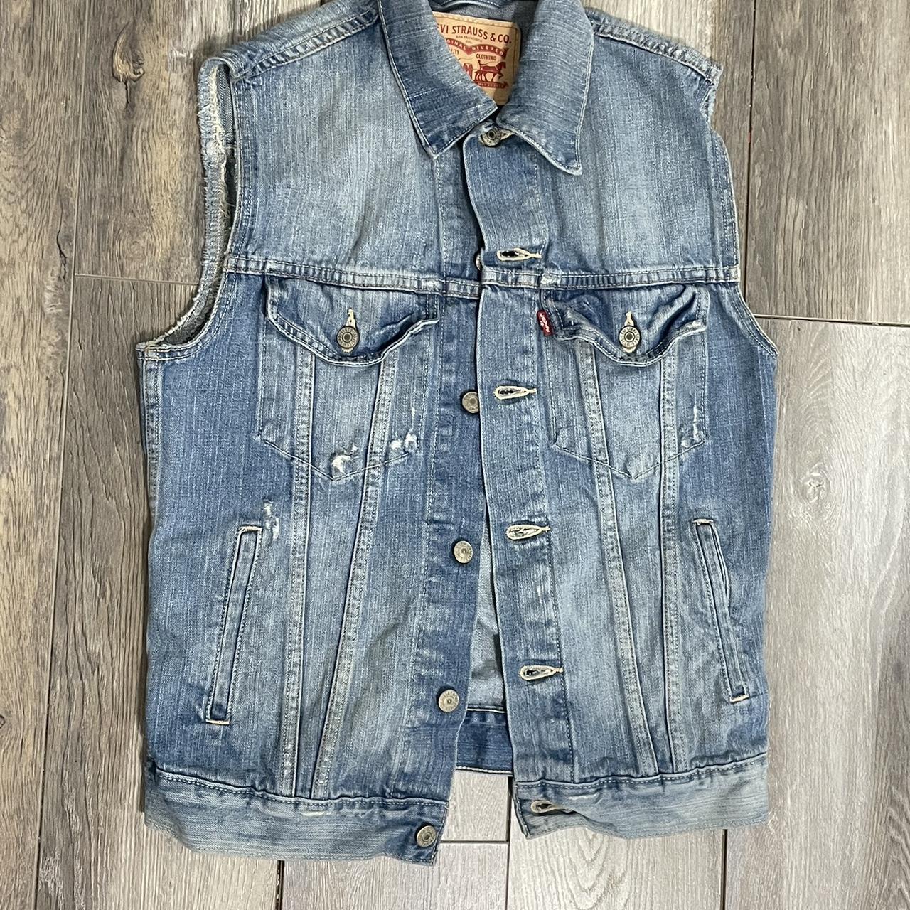 Levi's sleeveless 2024 denim jacket mens