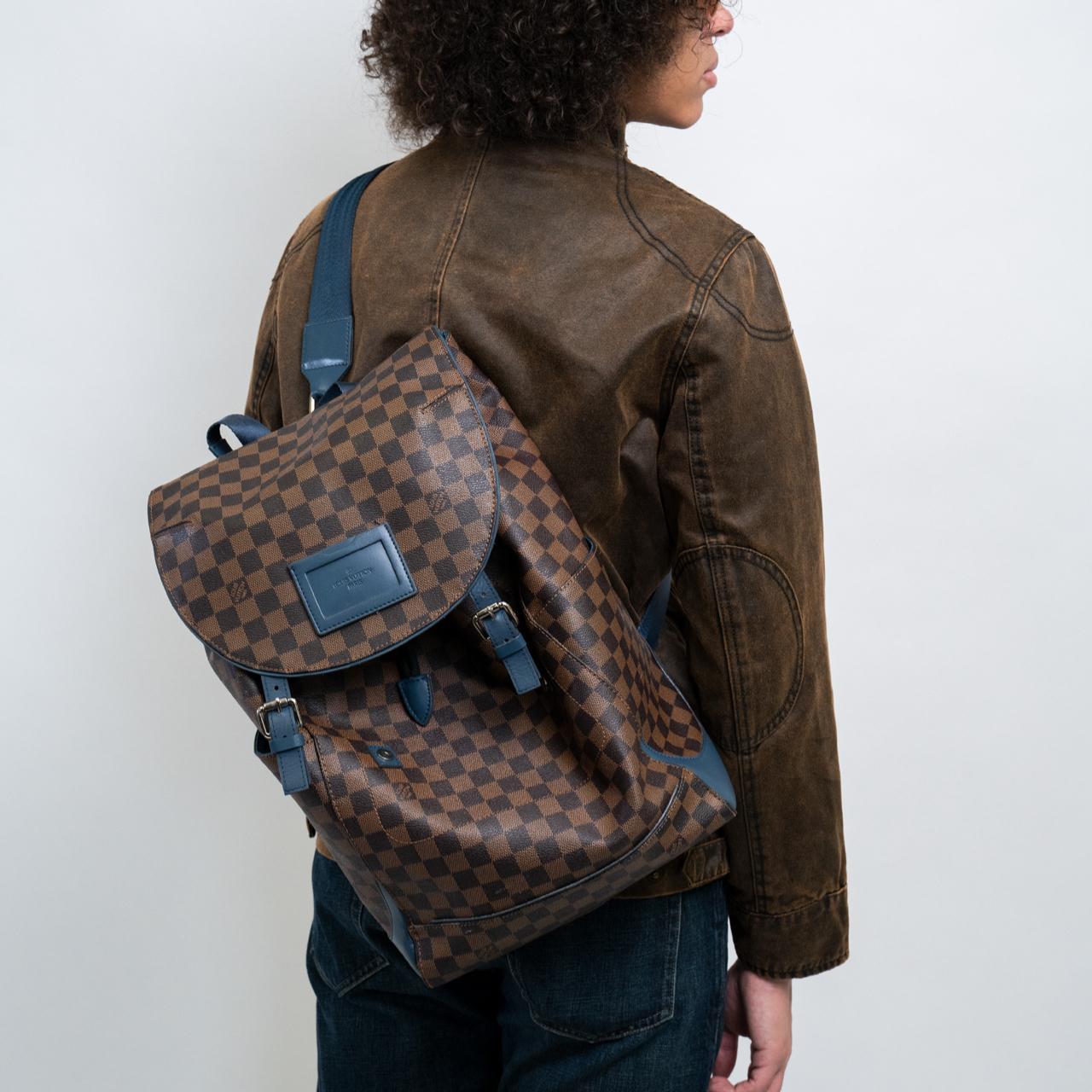 Brown Louis Vuitton Damier Ebene Runner Backpack