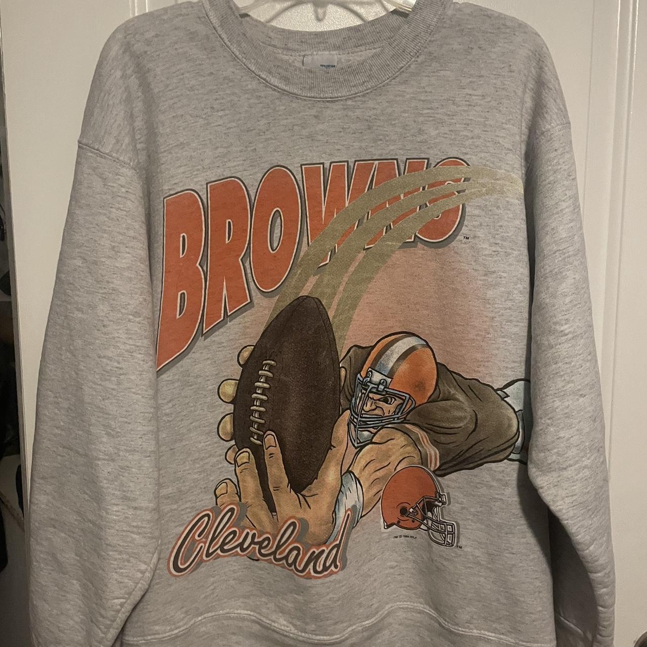 men's cleveland browns crewneck sweatshirt