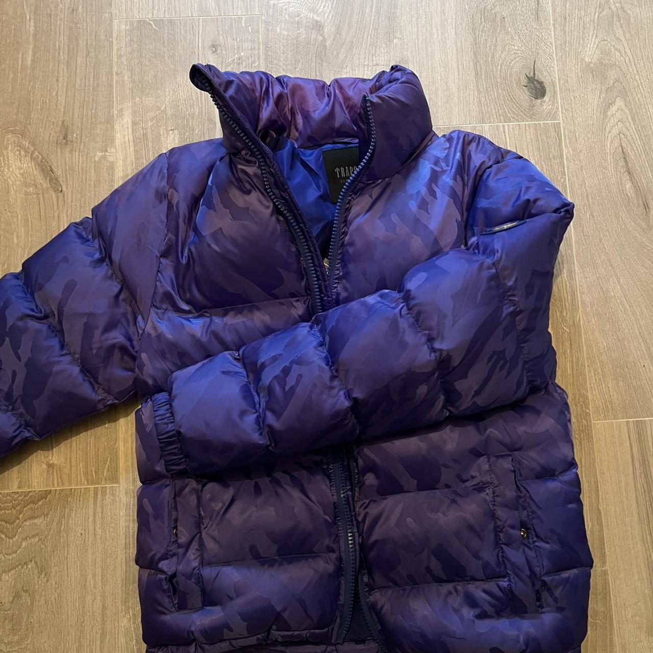 Trapstar dazzling blue puffer Size xs Collar and... - Depop