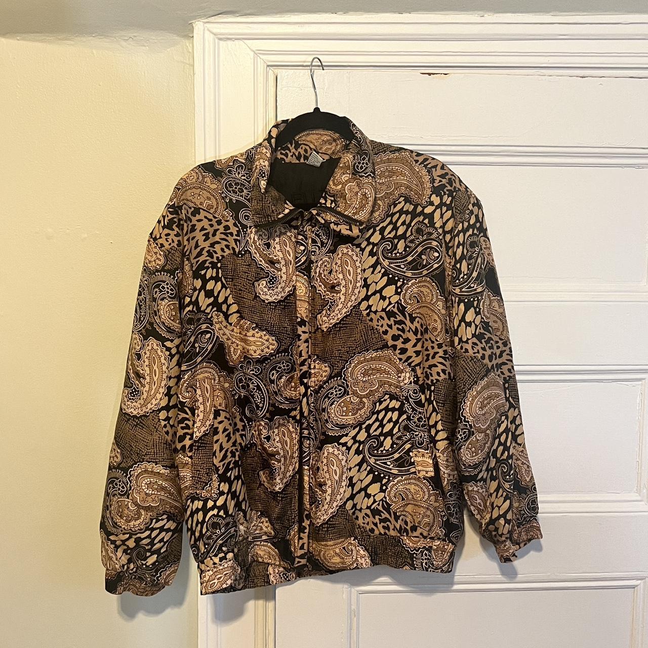 FUDA International Black & Gold Silk store Bomber Jacket