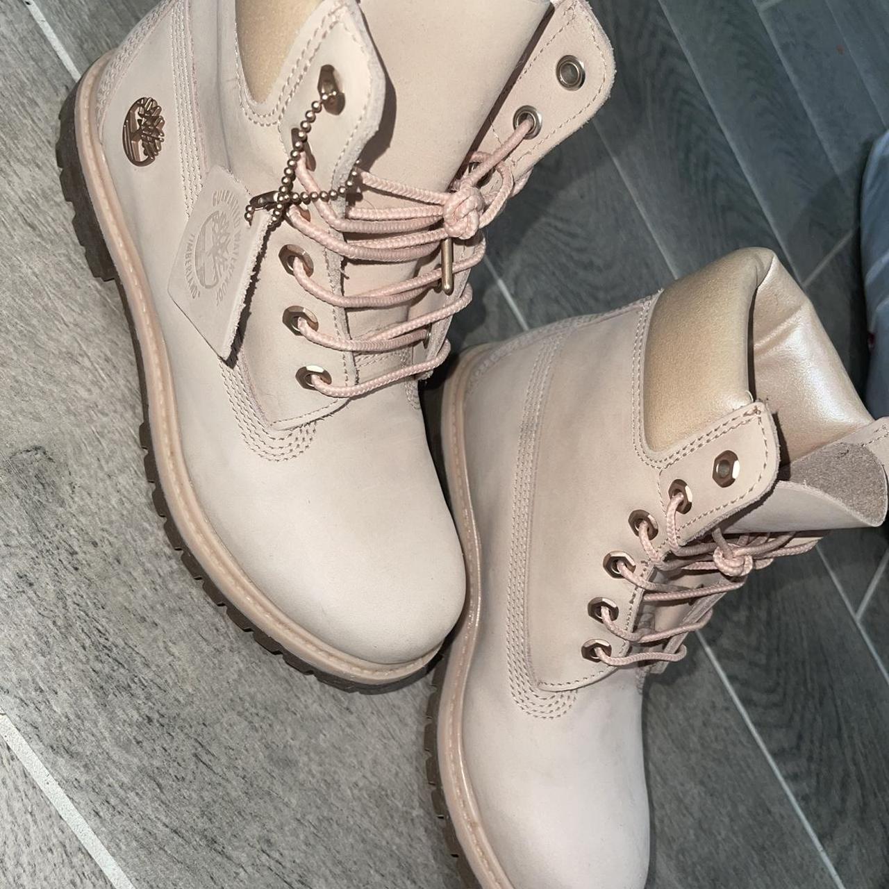 depop cream timberland boots womens