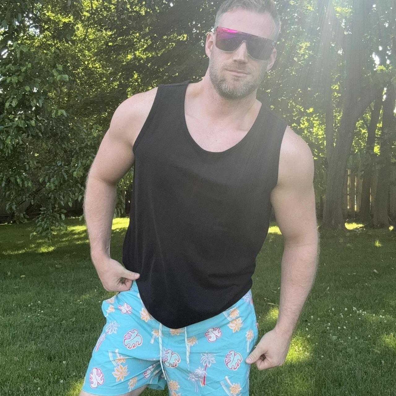 Large American Eagle men’s swimsuit with palm