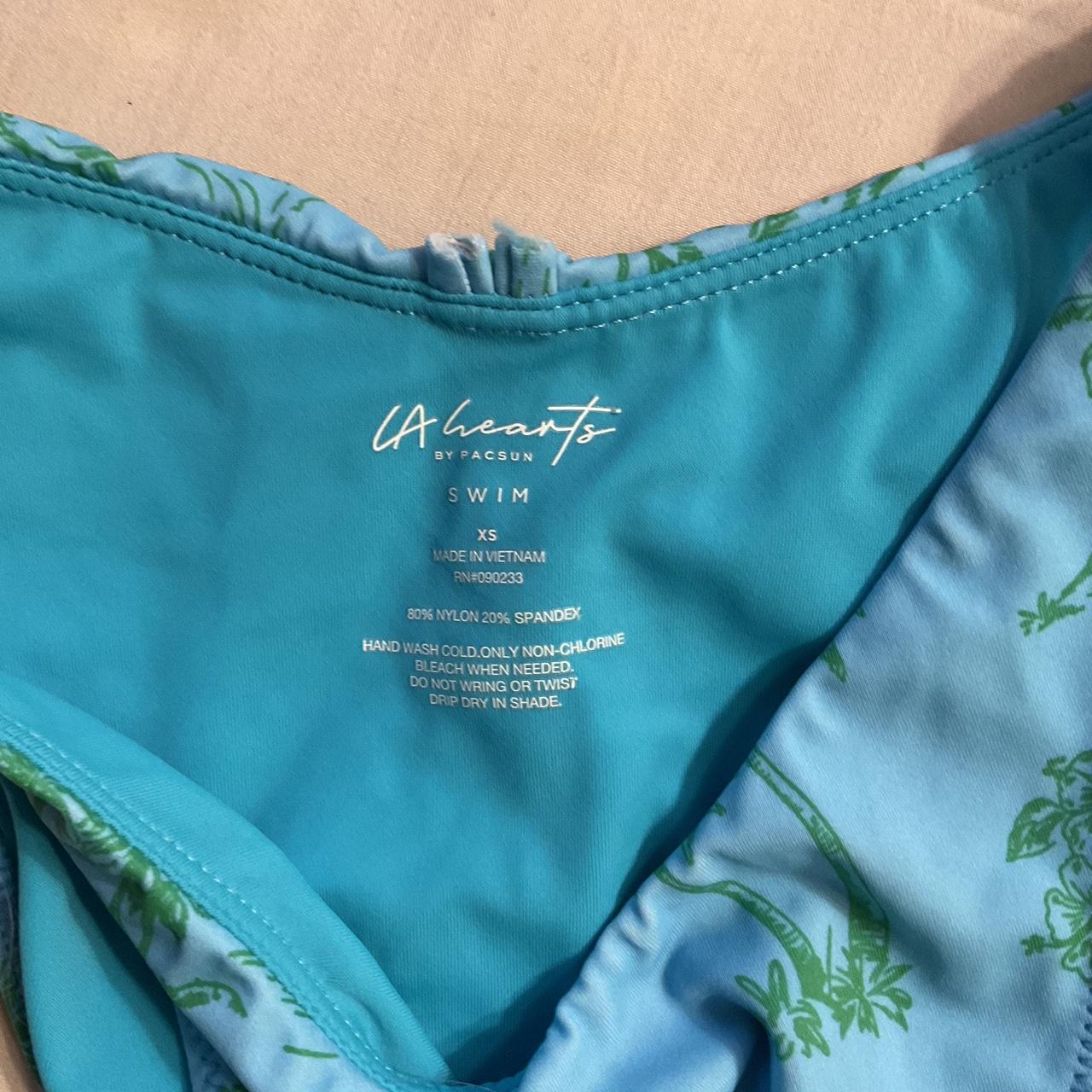 High waisted blue beachy bikini bottoms - Depop