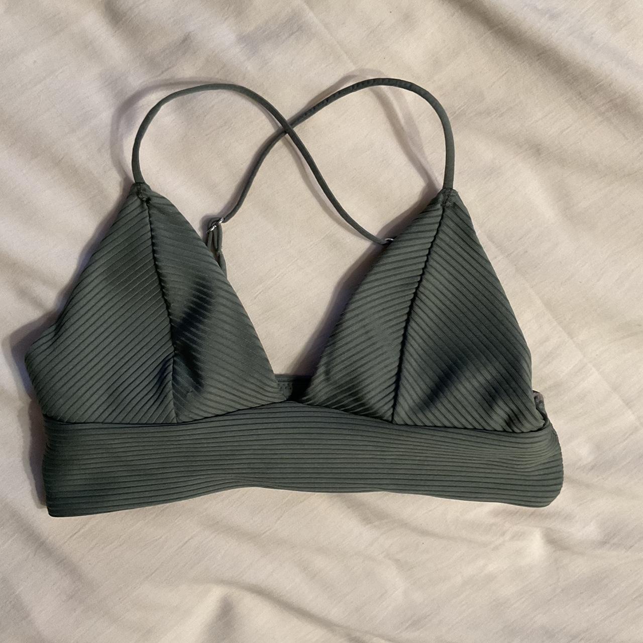 H&M forest green bikini top - Depop