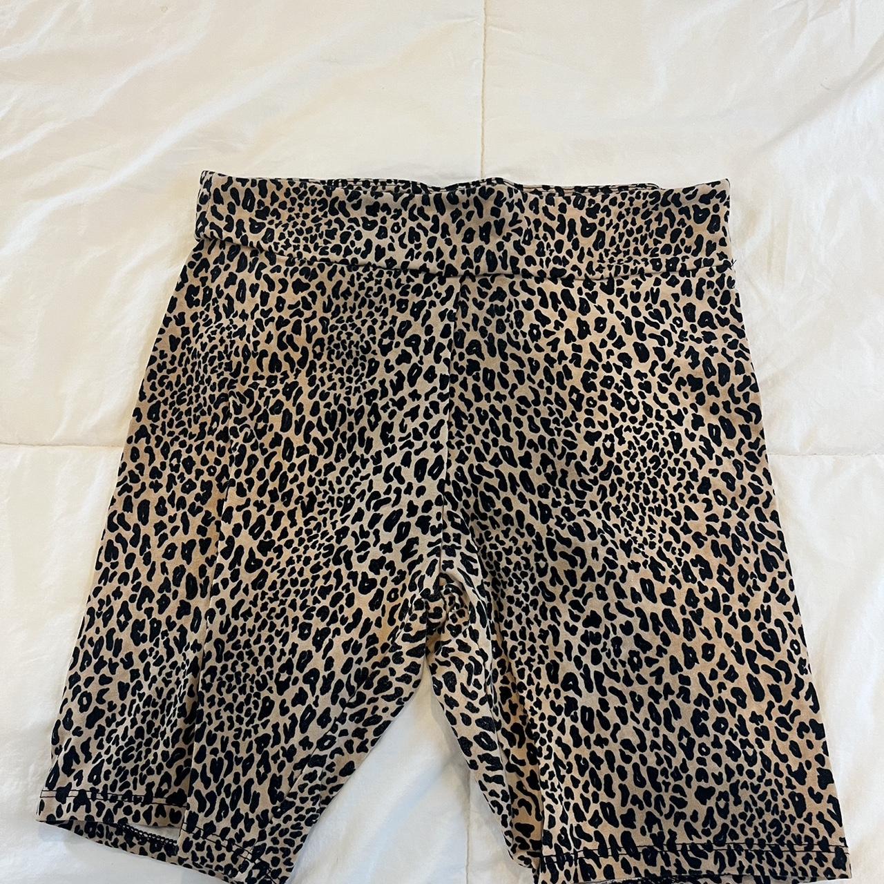 Forever 21 leopard print biker shorts