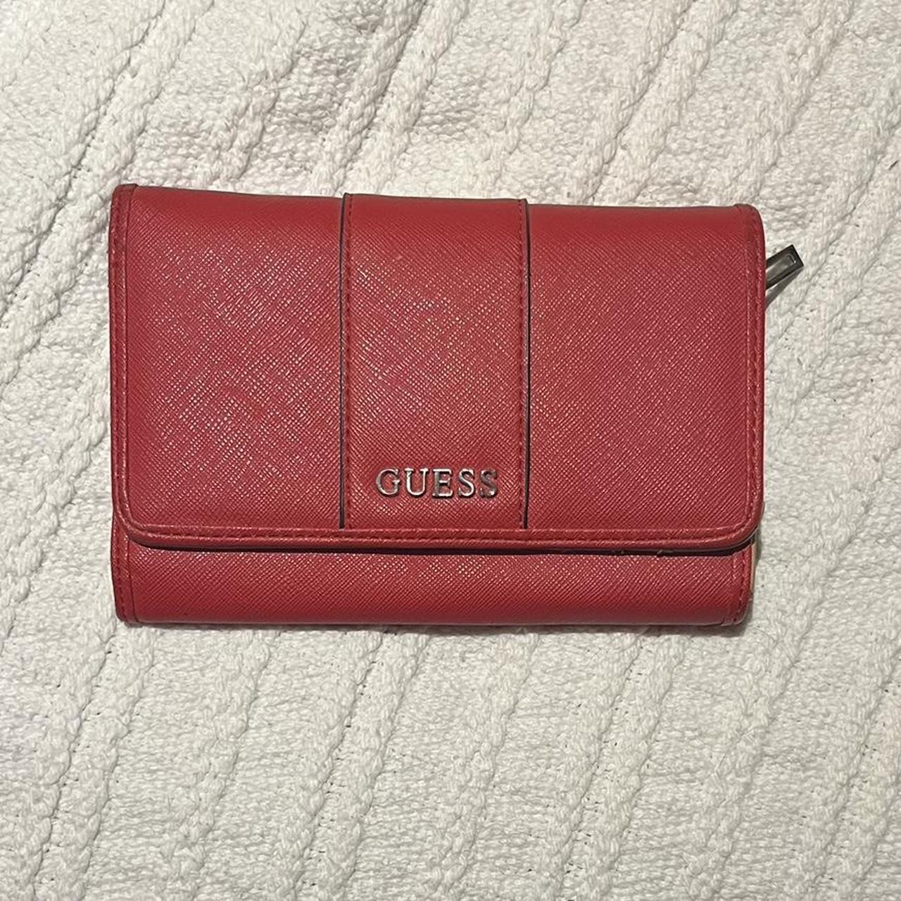 The cutest red guess wallet ️ includes zipper... Depop