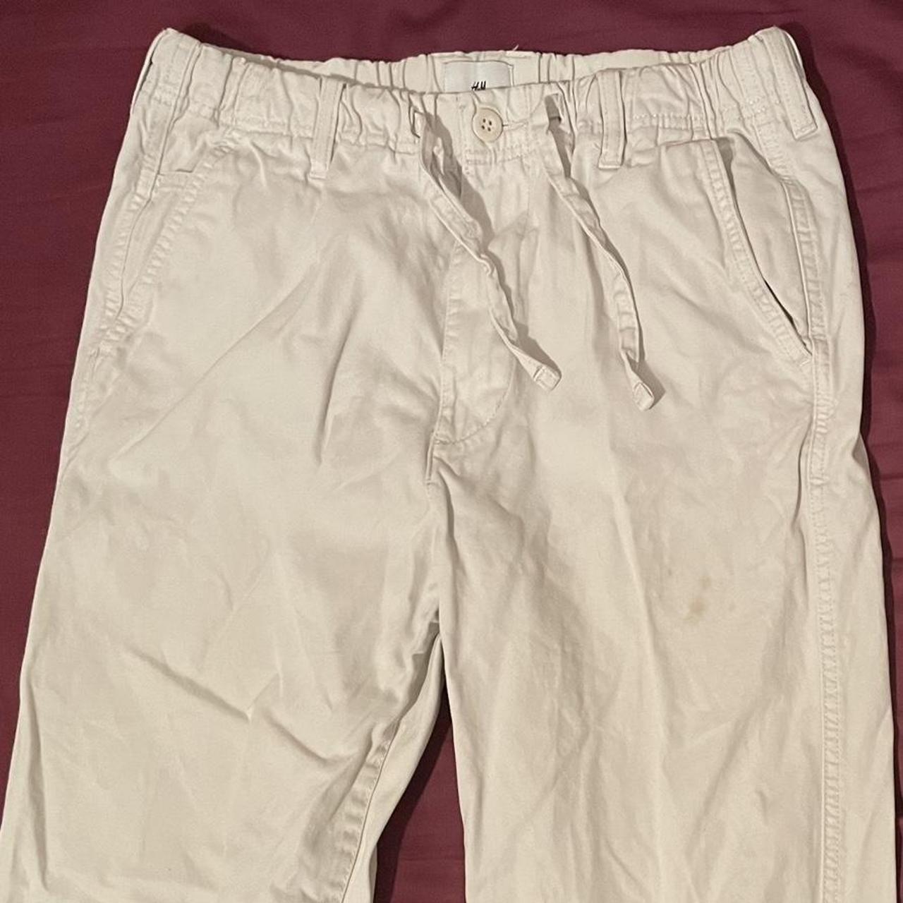 H and hotsell m white trousers