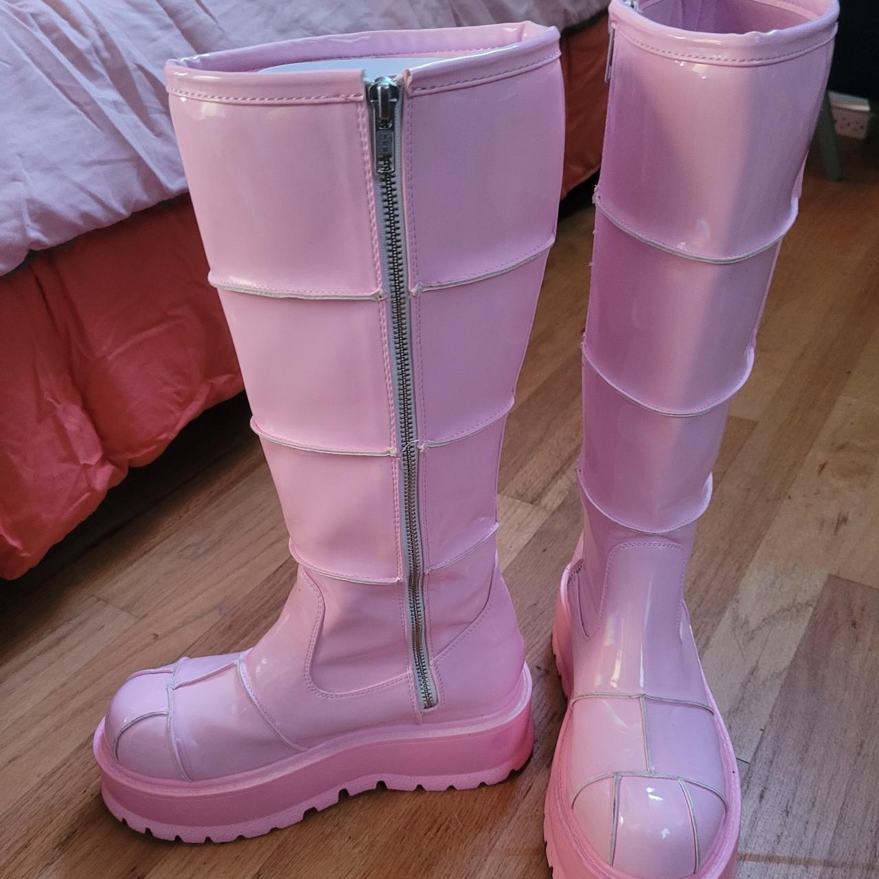 demonia holographic boots