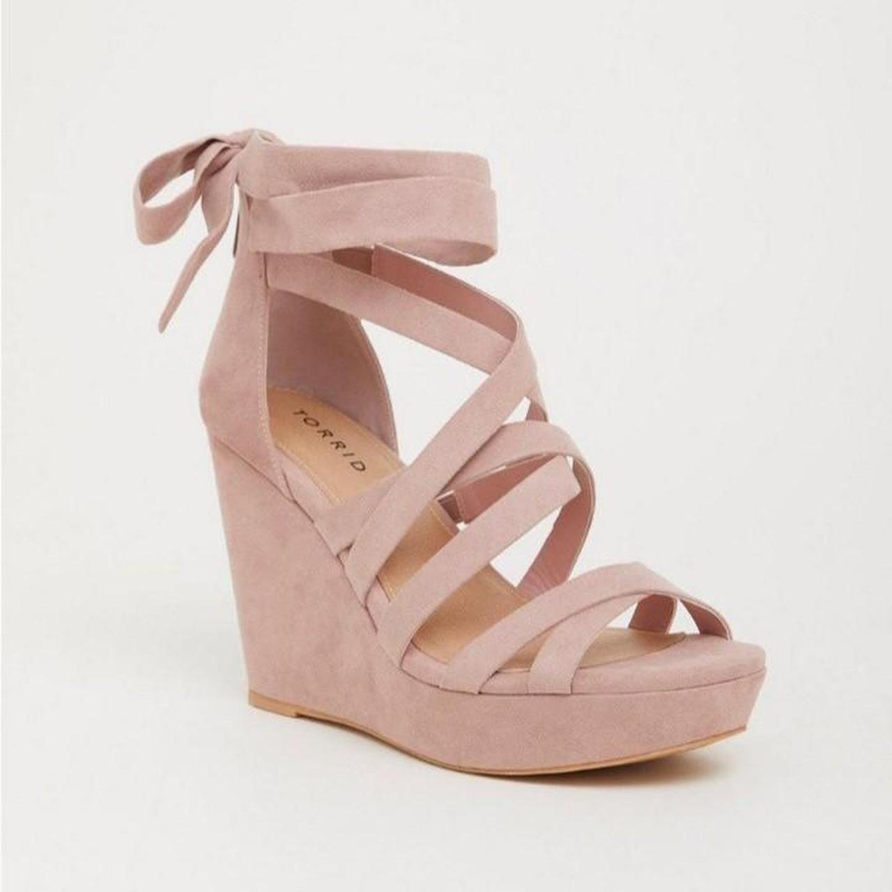 Earth Curvet Blush Womens Size 8B Shoes Brownish Pink Suede Wedge Sandals |  eBay