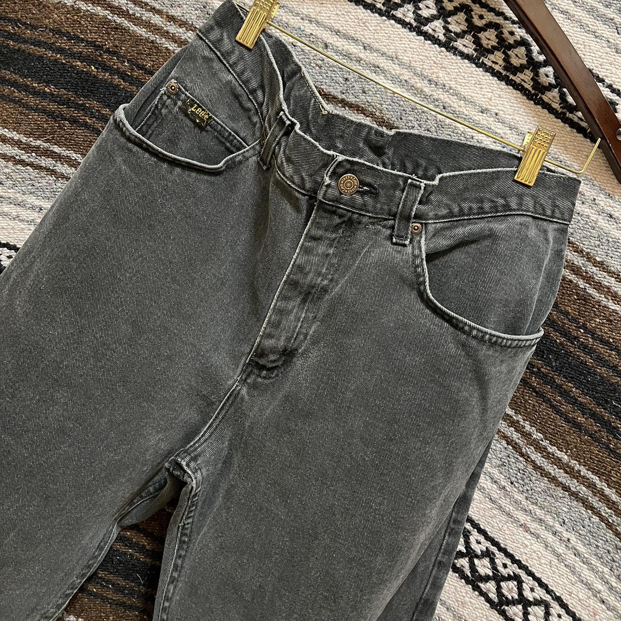 90s Vintage Lee Faded Black Denim Jeans 👖 30x28... - Depop